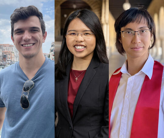 2022 Gibbons Award Winners, Joaquin Borggio, Clara Keng, Kao Kitichotkul