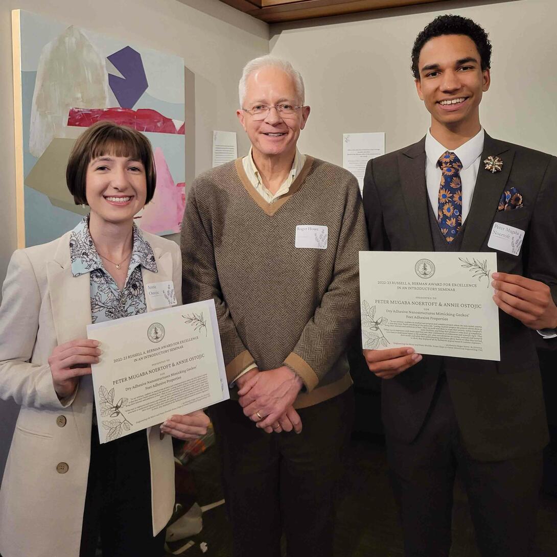 Annie Ostojic, prof Roger Howe, and Peter Mugaba Noertoft