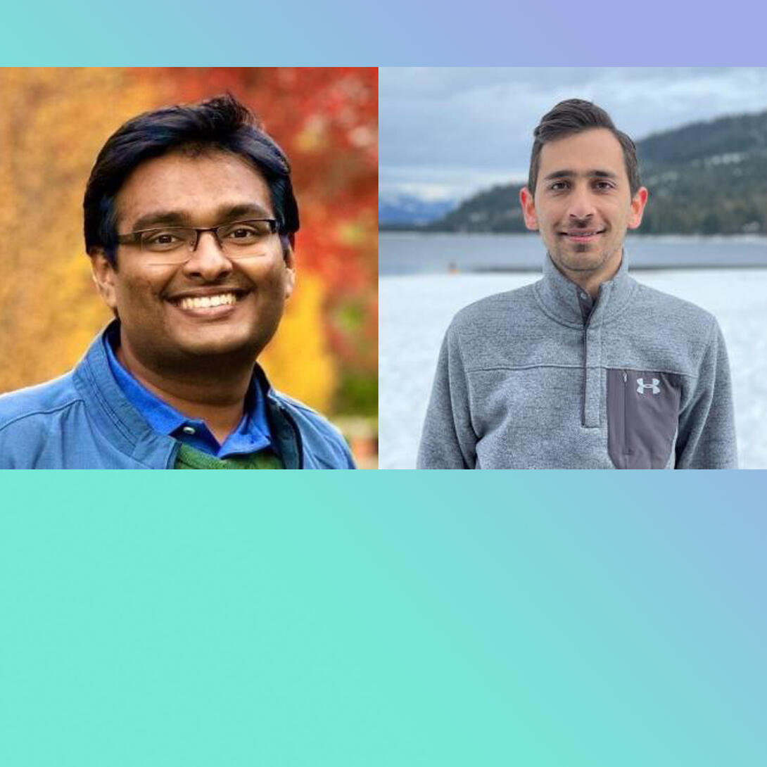 PhD candidate Asir Khan and postdoc scholar Mohamadali Malakoutian